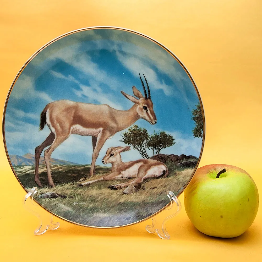 Коллекционная Тарелка Охота - «Песчаная Газель», Фарфор W.J.GEORGE США -1990 год.