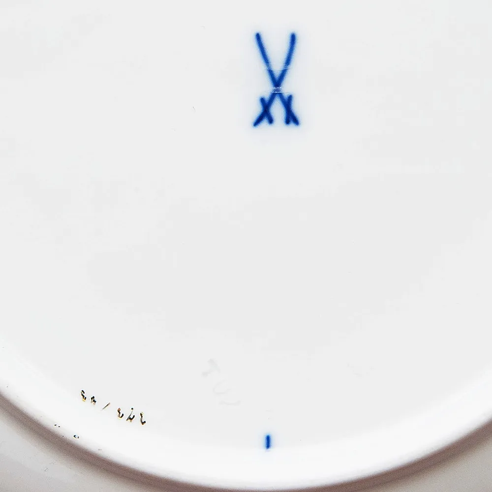 Чайная пара+Тарелка (Тройка) «Белое Золото» Фарфор MEISSEN / МЕЙСЕН Германия -70гг.