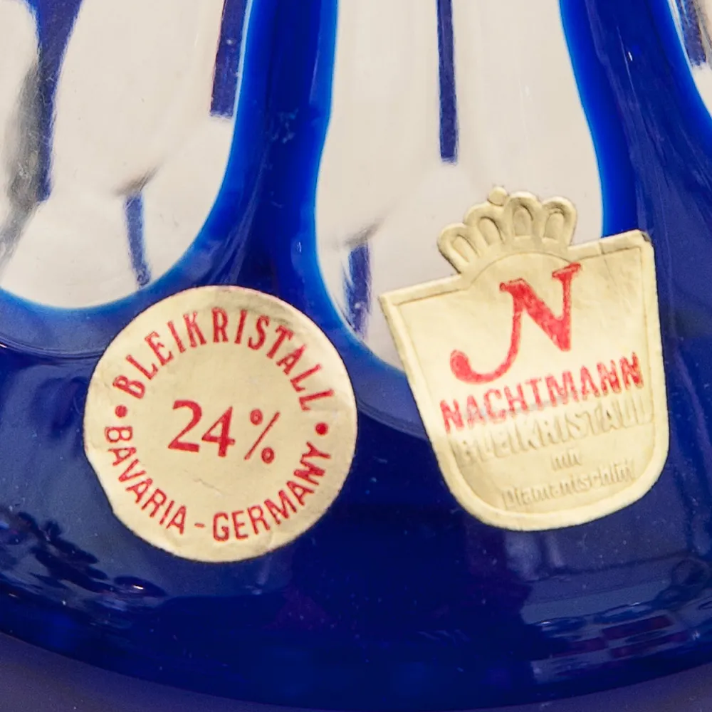 Набор для Виски Графин и 4-е Стакана серия «ANTIKA» Цветной Хрусталь, NACHTMANN Германия, 70 -е годы.