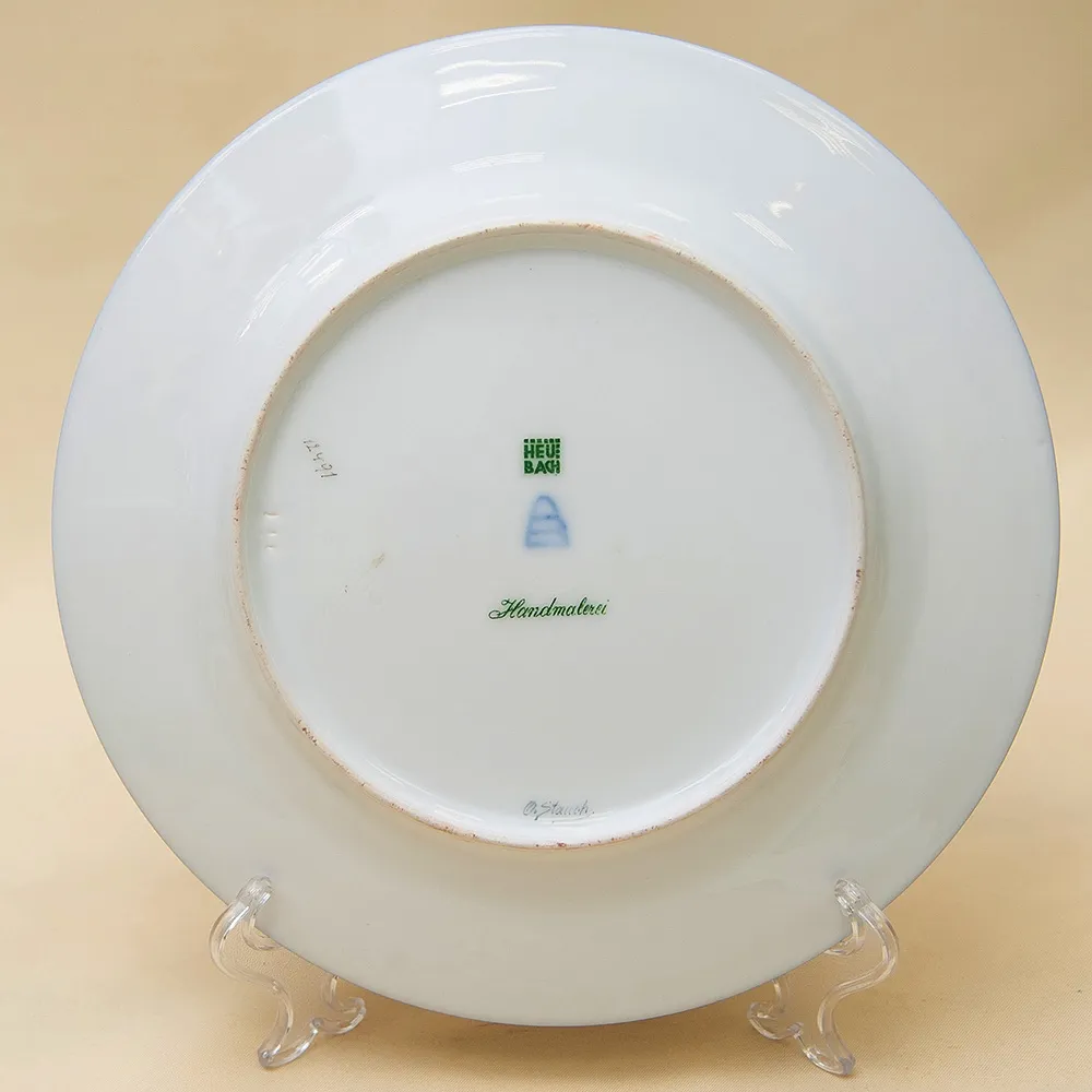 Антикварная Тарелка - Блюдо «Летний букет» Фарфор, Роспись HEUBACH, Германия -1910 год..