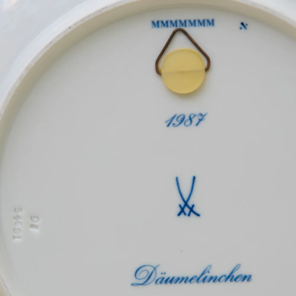 Коллекционная Тарелка - Блюдо «ДЮЙМОВОЧКА» Фарфор, MEISSEN / МЕЙСЕН Германия -1987 год.