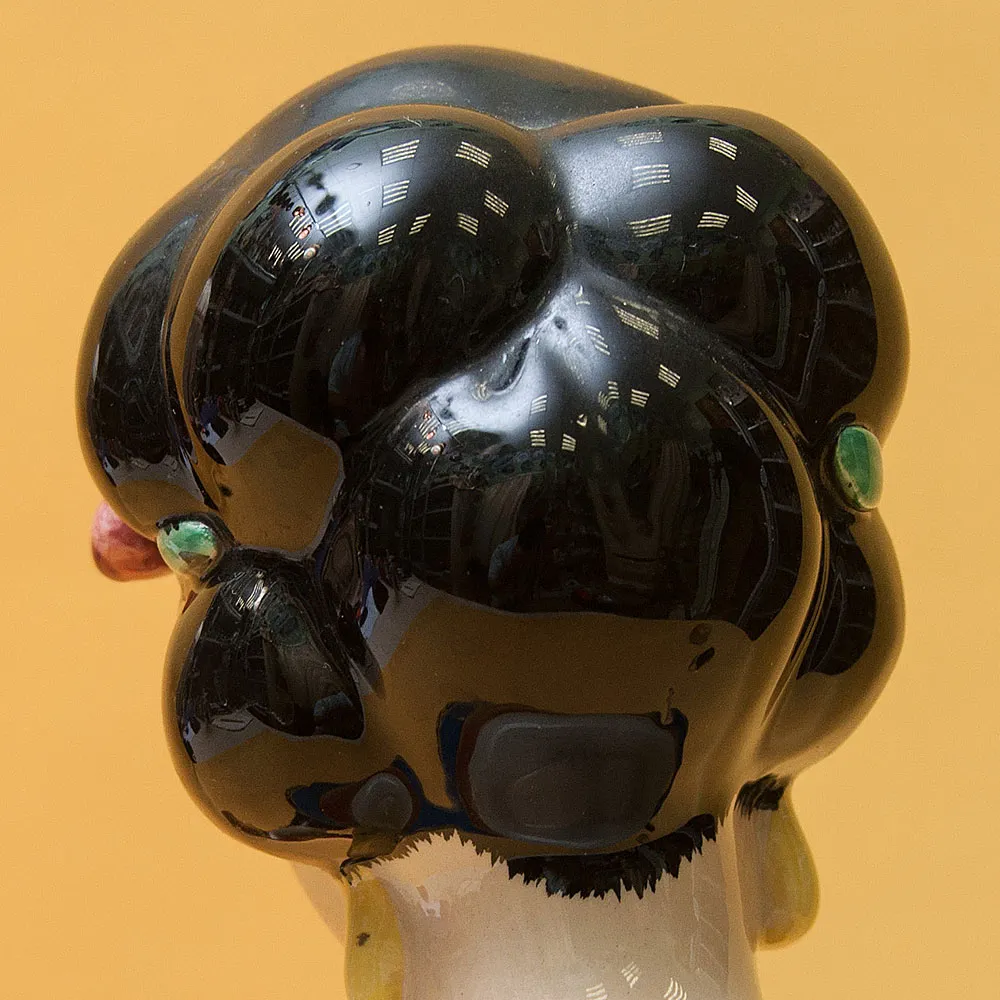 Большая Интерьерная Фаянсовая Статуэтка «Девушка с лютней», CIA MANNA Италия 50-е годы.