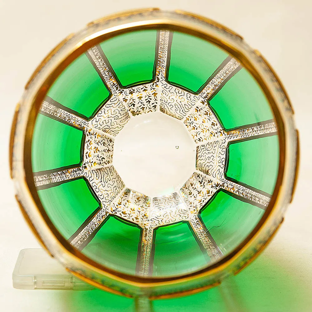 Коллекционная Ваза для Цветов «Зелёный Изумруд», Хрусталь ERNST WITTIG, Германия середина ХХ века.