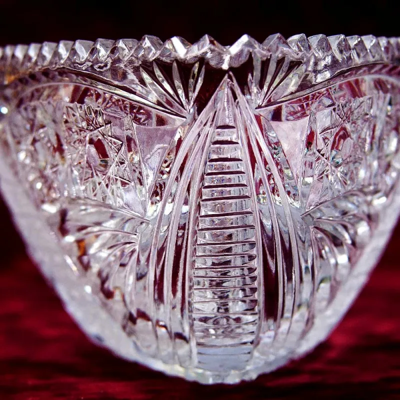 Конфетница - Ваза «Лодочка» Хрусталь, LAUSITZER GLASWERKE, Германия 60-е гг.