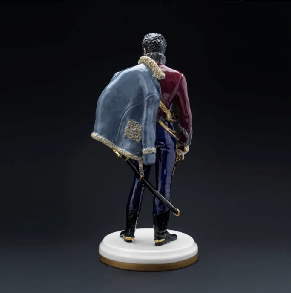 Коллекционная Авторская Статуэтка «Генералы Отечественной Войны 1812 года - Давыдов Д.В.», фарфор, Россия. 