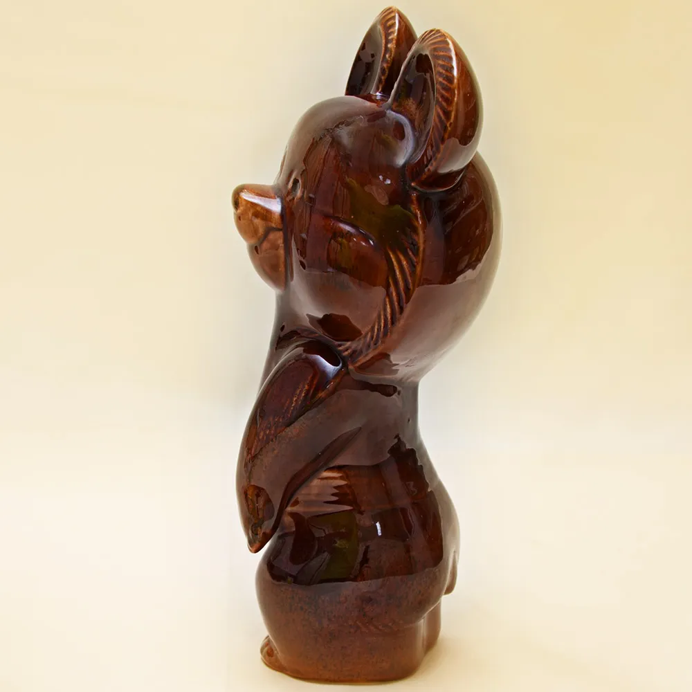 Большая Коллекционная Статуэтка «ОЛИМПИЙСКИЙ МИШКА», Фаянс ЗиК Конаково СССР -1980 год.