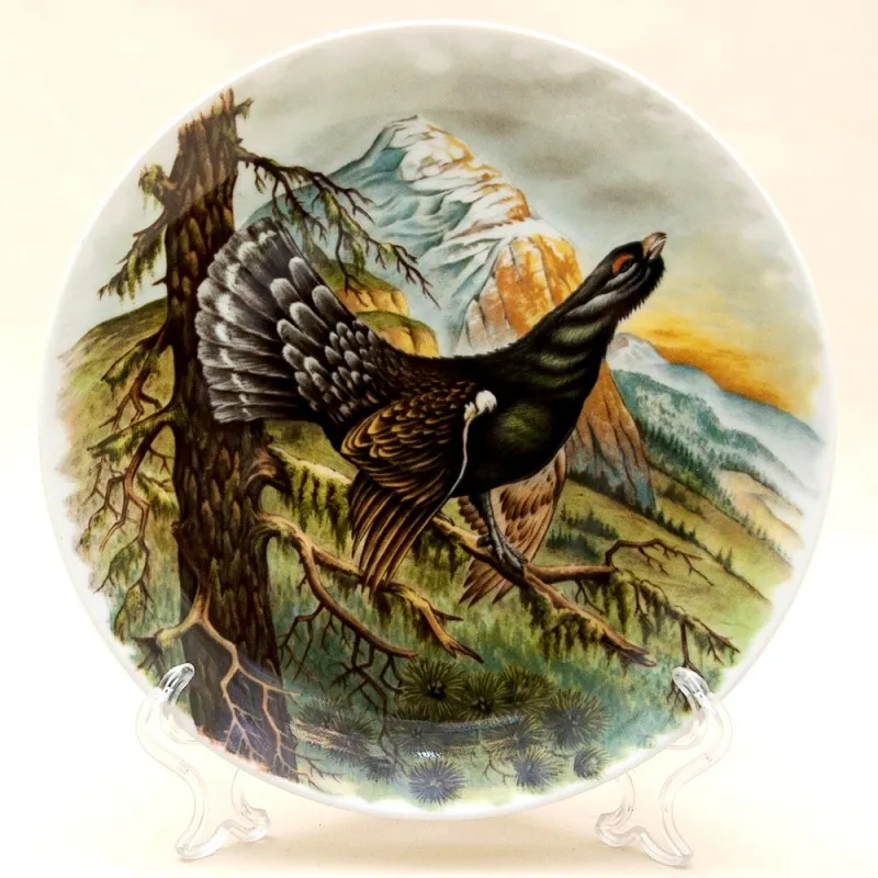 Коллекционная Тарелка «Глухарь» Охота, Фарфор KAISER Porzellan Германия -1979 год.
