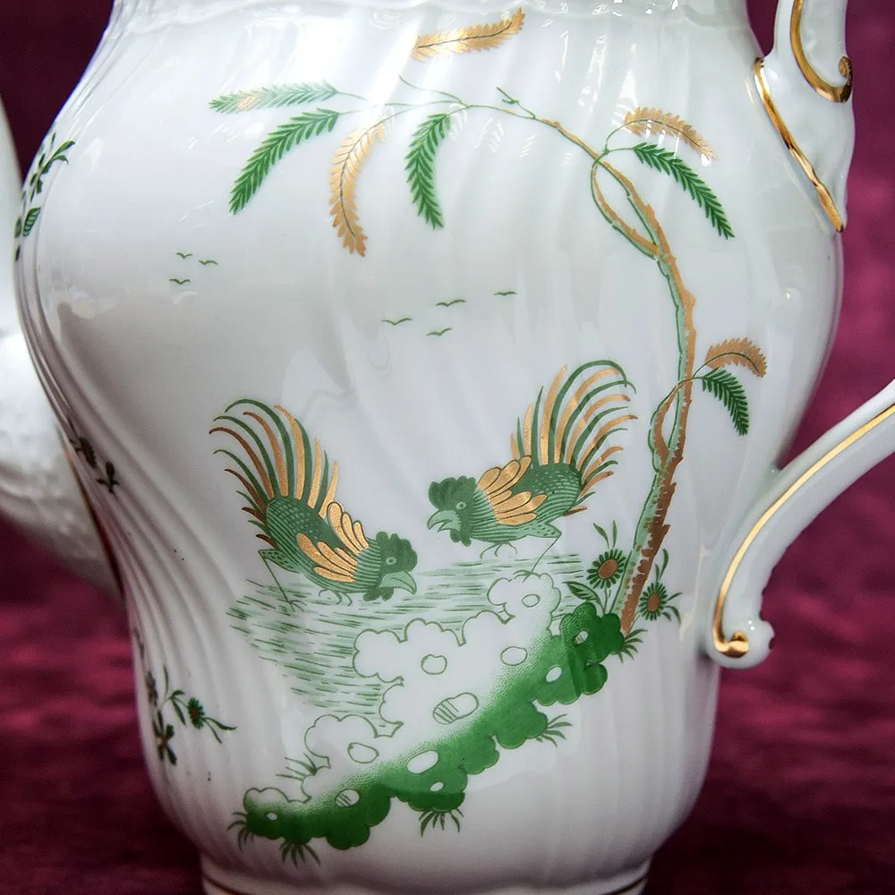 Коллекционный Фарфоровый Заварочный Чайник «ПЕТУХИ», RICHARD GINORI Италия, вторая половина ХХ века.