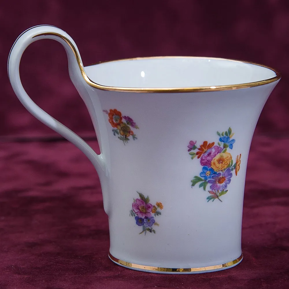 Коллекционная Чайная фарфоровая тройка - «ЛЕТО» Furstenberg, Германия 50 -егоды ХХ века.