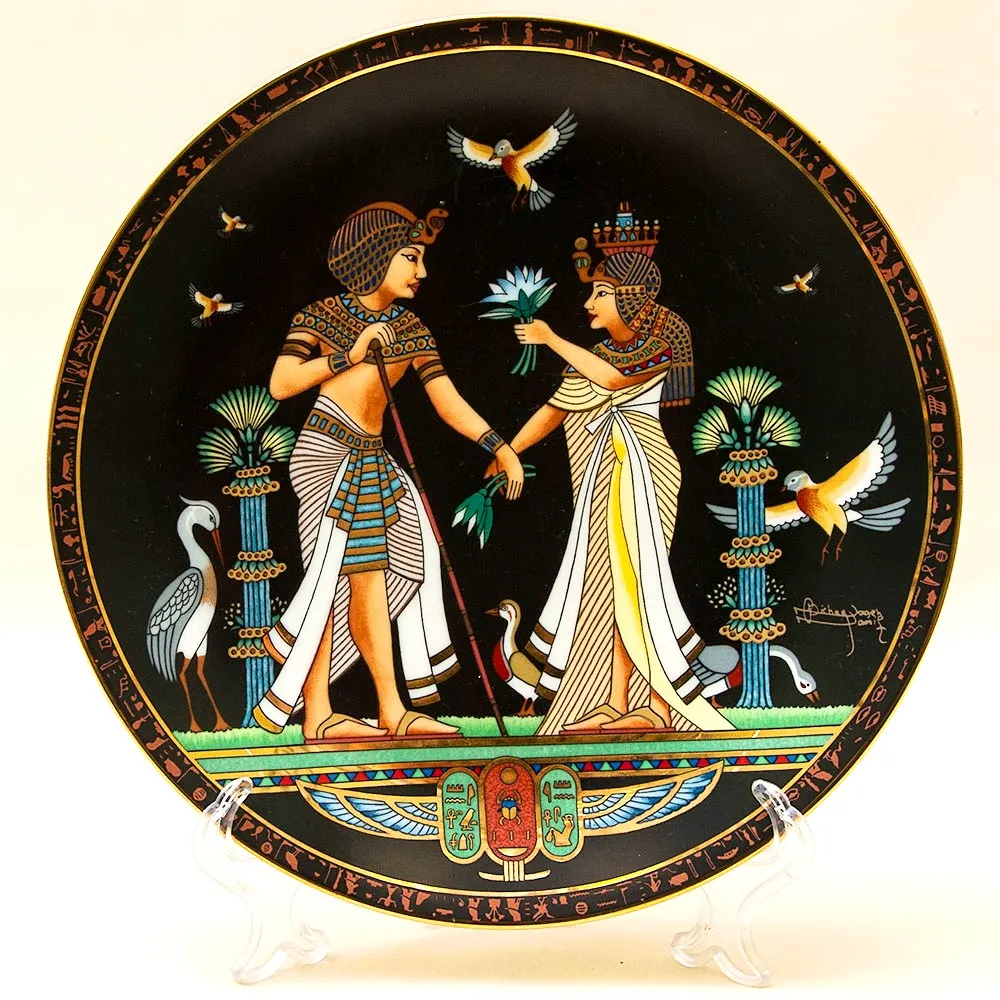 Коллекционная Тарелка - Блюдо «Свадьба Тутанхамона» Фарфор, Osiris Porcelain -1991 год.