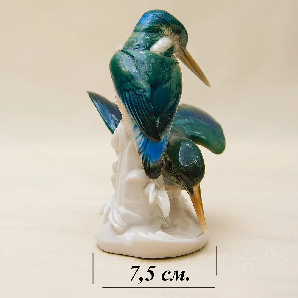 Птицы - Фарфоровая Статуэтка «Пара Зимородков», Карл Энс/ Karl Ens Германия 50гг.