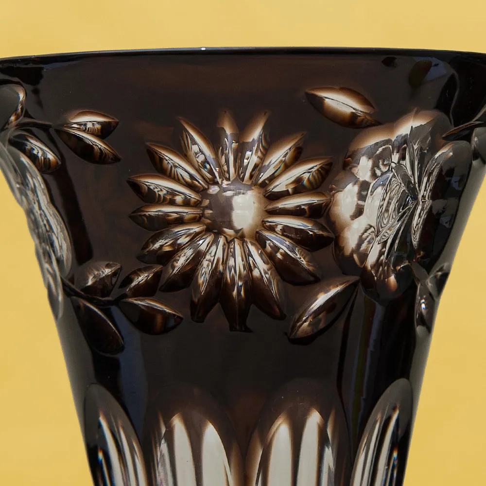 Классическая Ваза Цветного Хрусталя WMF Crystal Cabinet Германия Н-30 см., конец 60-х гг.