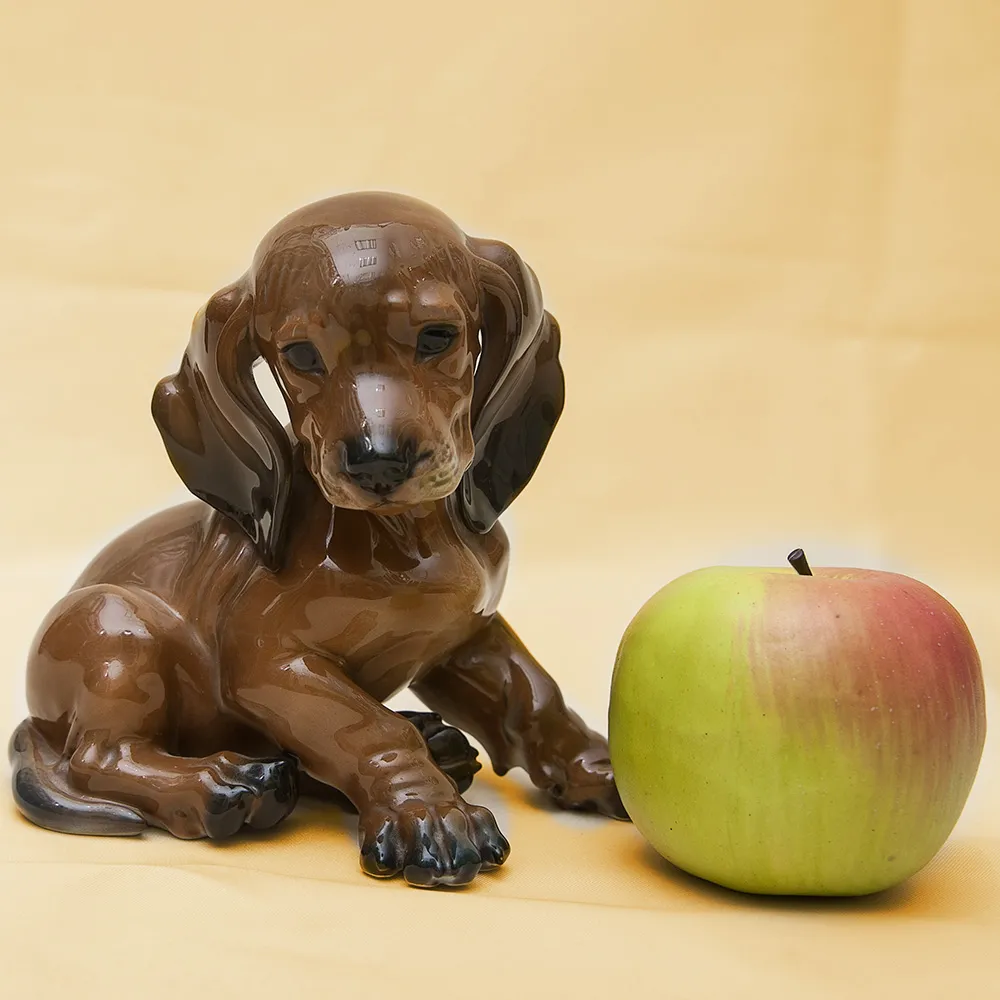 Редкая Фарфоровая Статуэтка Собака «ТАКСА» Н -16 см., ROSENTHAL,  Германия, 70-е годы ХХ века.