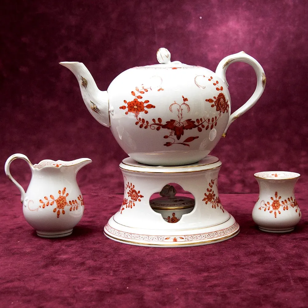 Чайный Сервиз «Индийский цветок» на 6-ть персон Фарфор MEISSEN / МЕЙСЕН Германия.