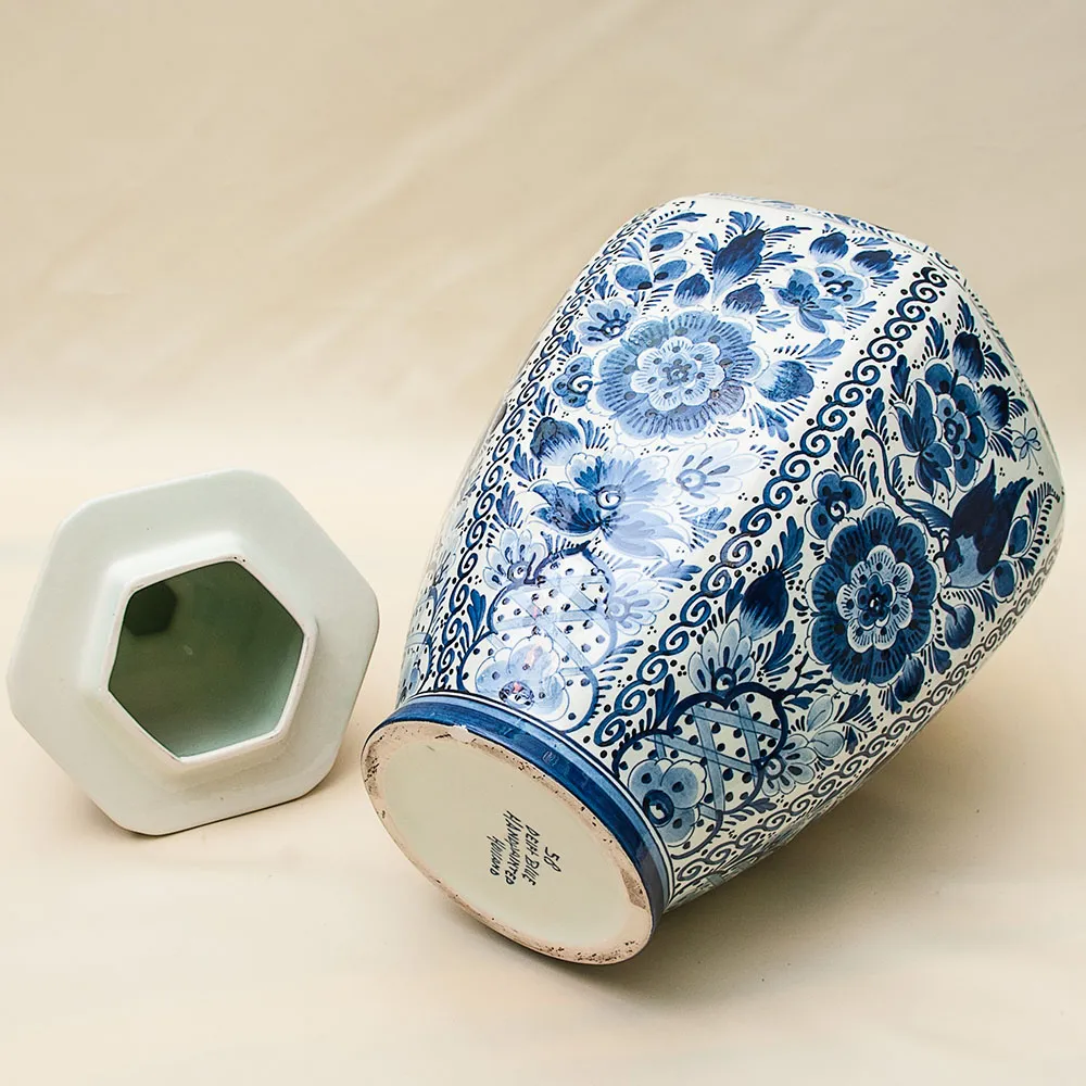 Большой Вазон «Райский Сад» Делфт - DELFTs, Голландия. Н-51 см. Середина ХХ века.