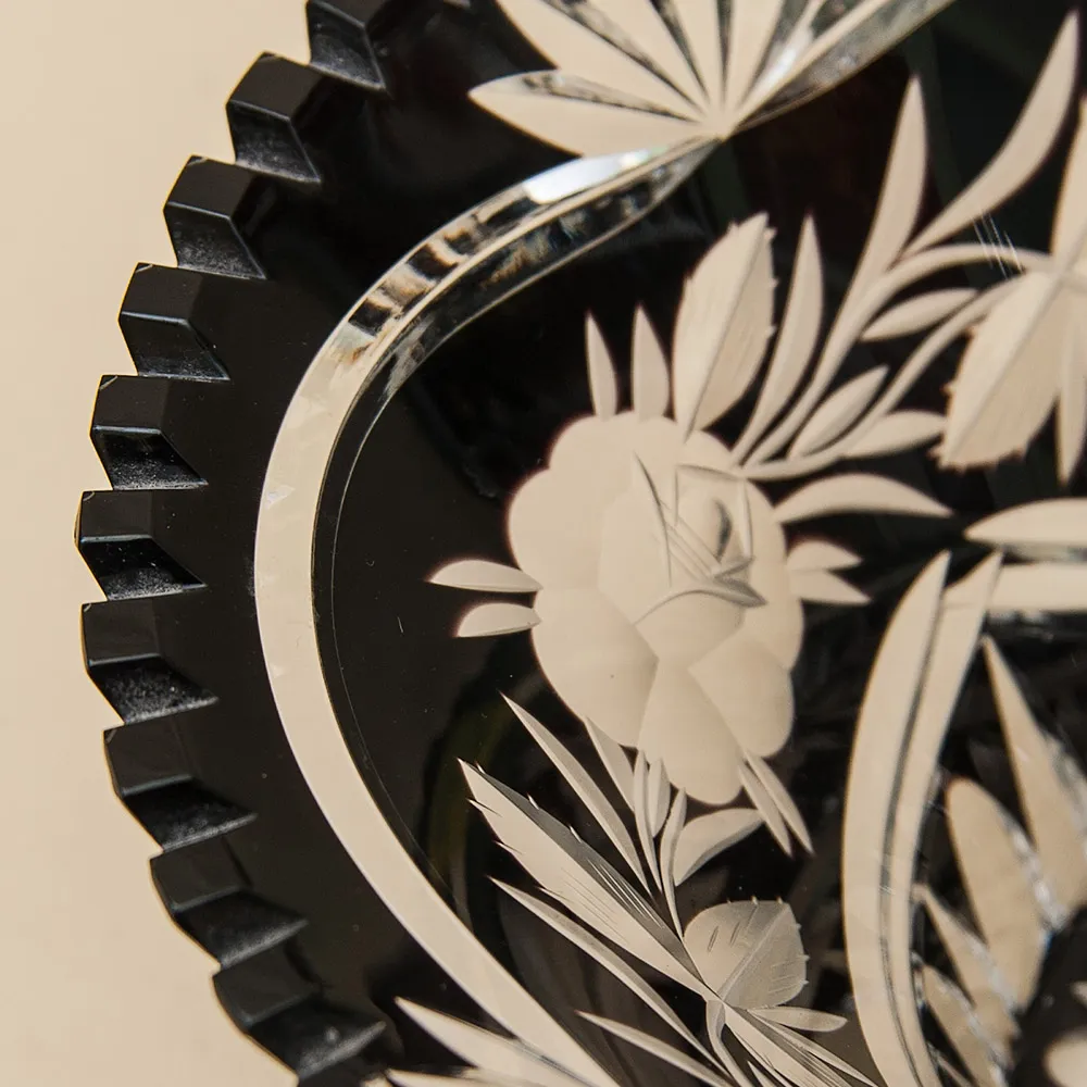 Винтажная Конфетница - Блюдо - Фруктовница, Цветной Хрусталь, SCHONBORNER, Германия 60-е гг.