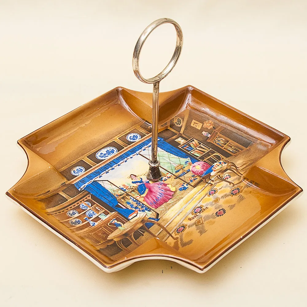 Антикварная Сервировочная Менажница - Блюдо - Тарелка Фаянс Англия -1906-1930 годы