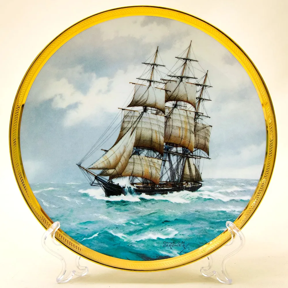 Коллекционная Тарелка «Парусные Корабли - SOVEREIGN OF THE SEAS» Фарфор США, The FRANKLIN MINT -1987г.