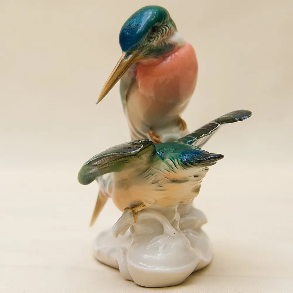 Птицы - Фарфоровая Статуэтка «Пара Зимородков», Карл Энс/ Karl Ens Германия 50гг.