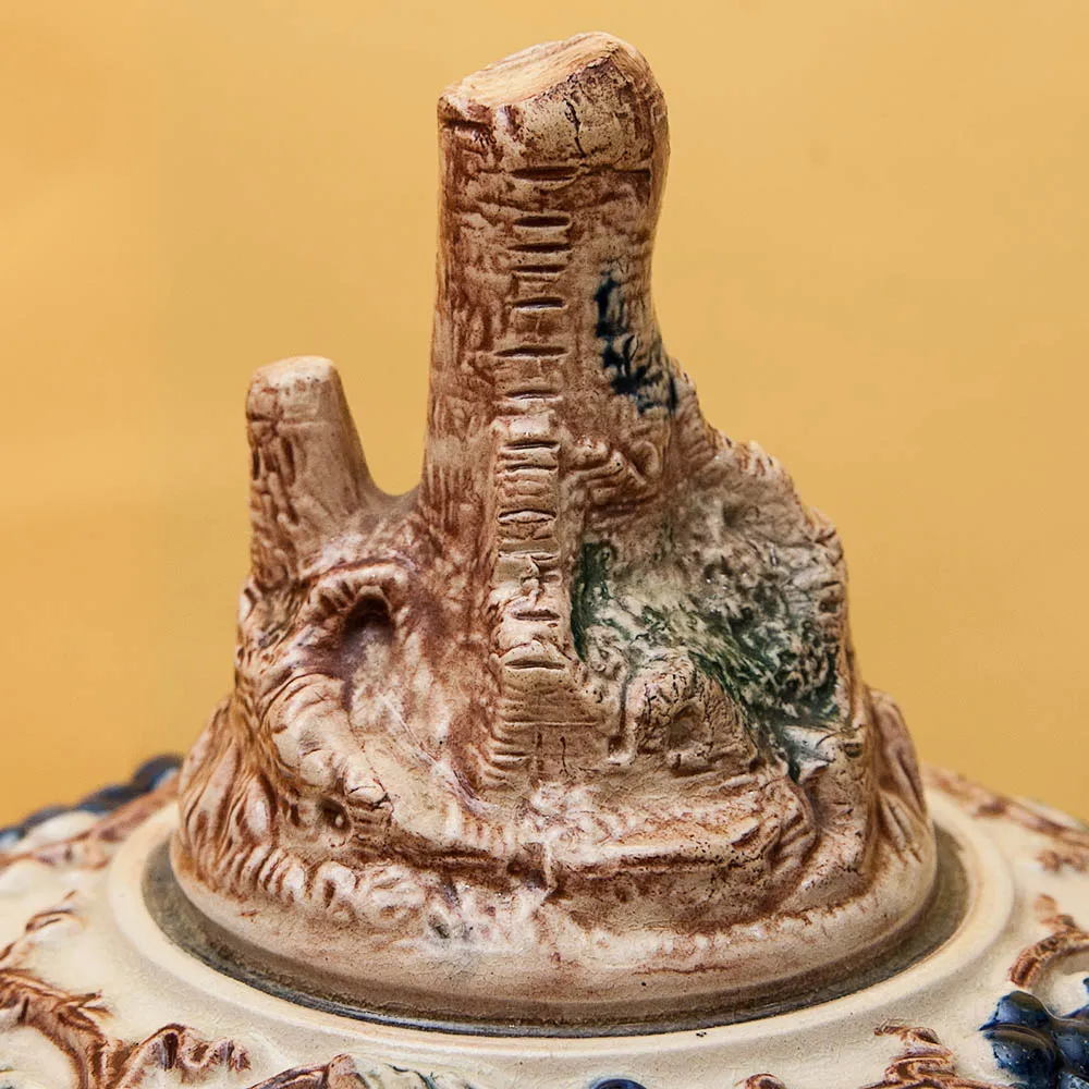 Крюшонница - Горшок для Глинтвейна «Старинные Замки» + 4-е Кружки Фаянс Германия