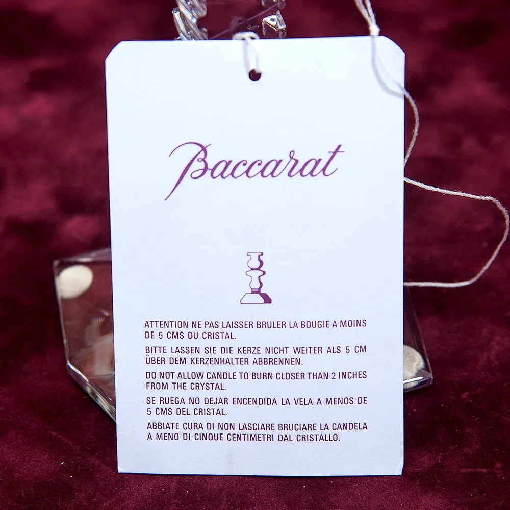 Редкость! Хрустальный Подсвечник БАККАРА / BACCARAT, Фрация, 70 -е годы ХХ века.