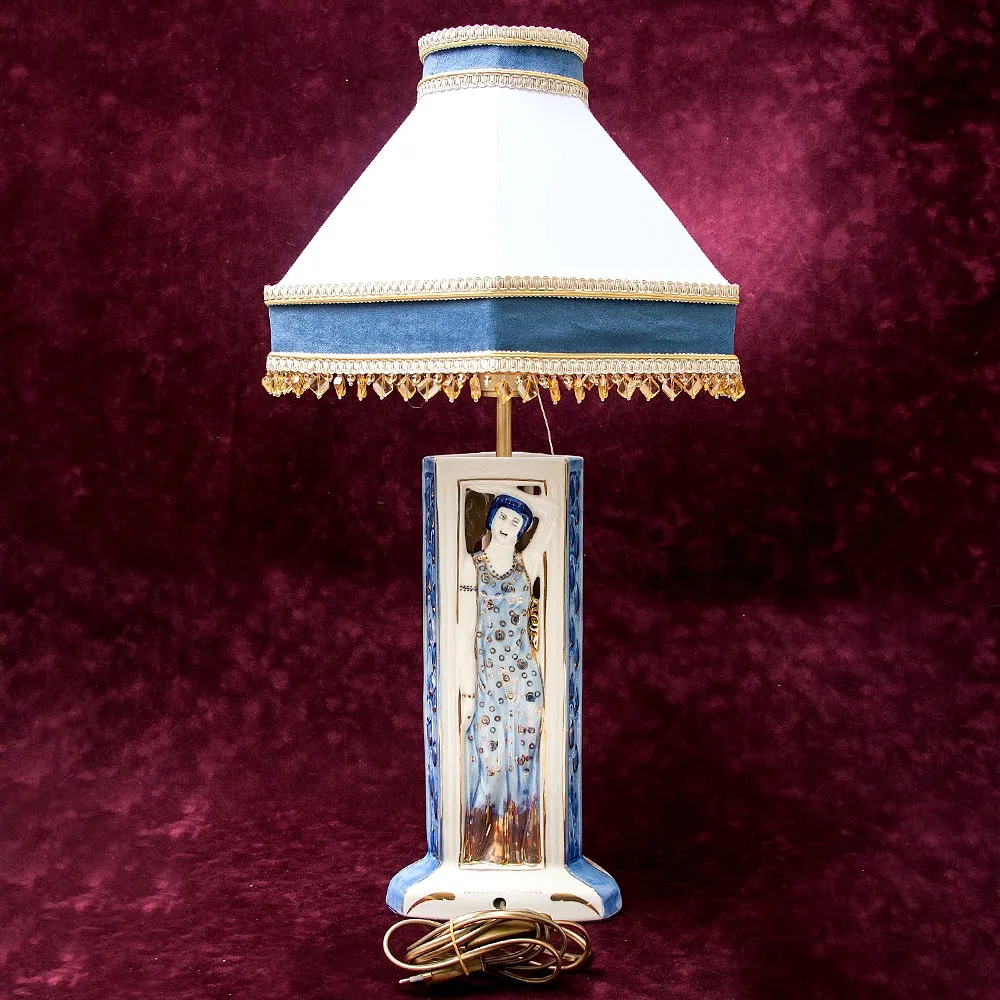 Настольная Электрическая Лампа - Светильник «Три Грации» АРТ-Деко Бельгия - 60гг.