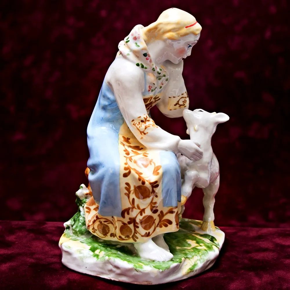 Редкость! Фарфоровая Статуэтка «Аленушка и братец Иванушка» ЛЗФИ. СССР 60-е годы ХХ века..