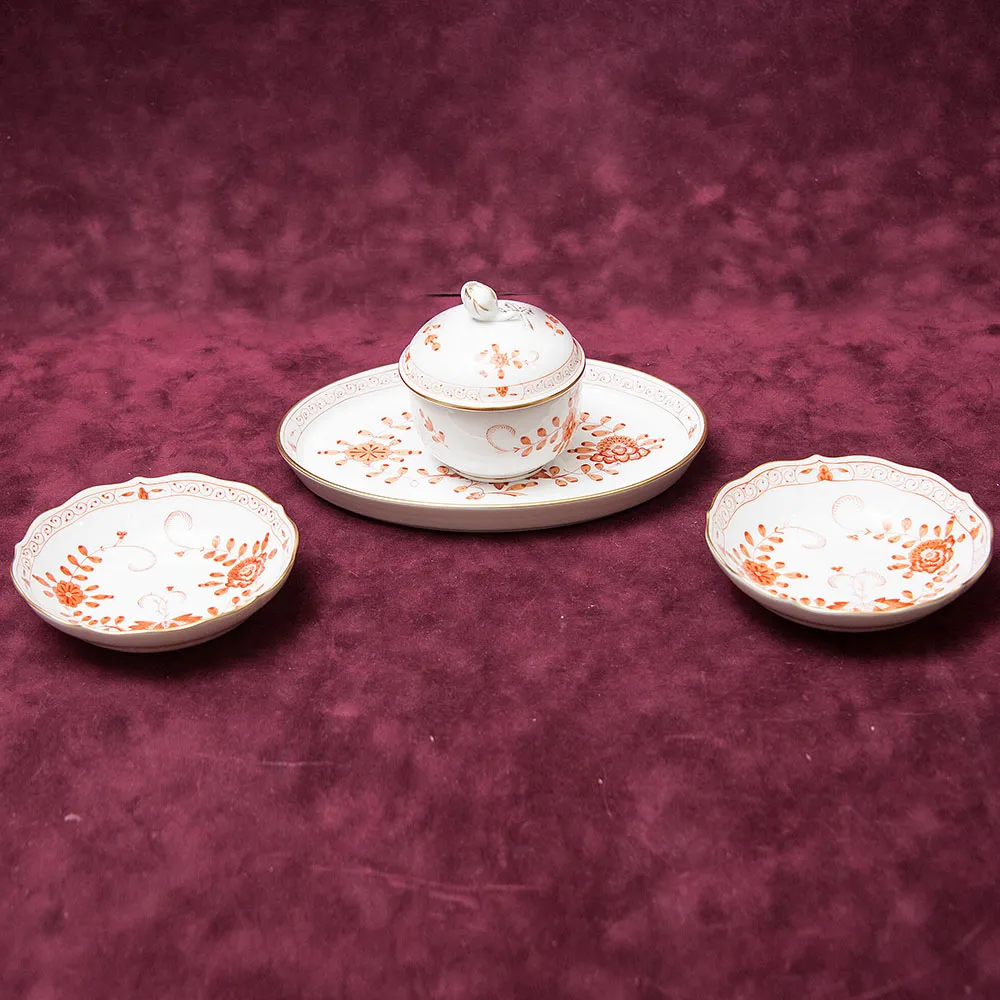 Чайный Сервиз «Индийский цветок» на 6-ть персон Фарфор MEISSEN / МЕЙСЕН Германия.