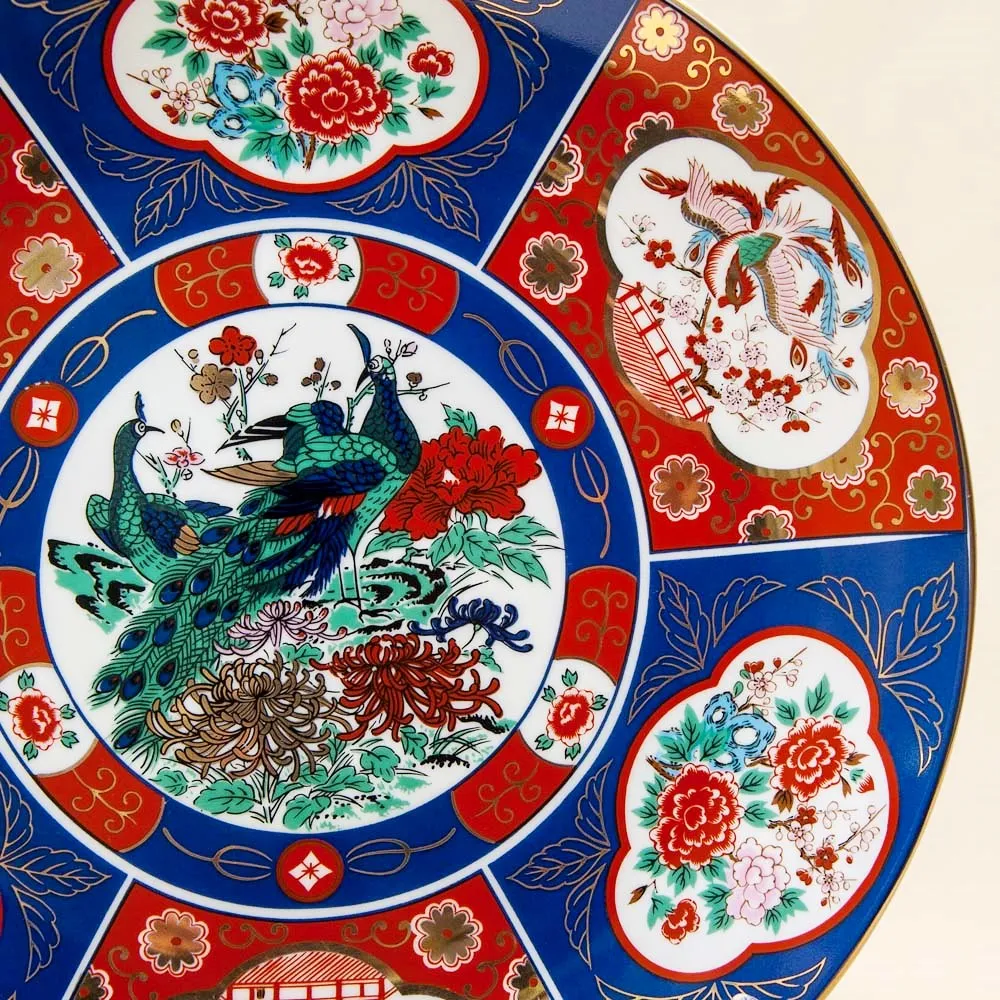 Большое Коллекционное Блюдо - Тарелка «ПТИЦЫ - ПАВЛИНЫ», Фарфор Китай, середина ХХ века.