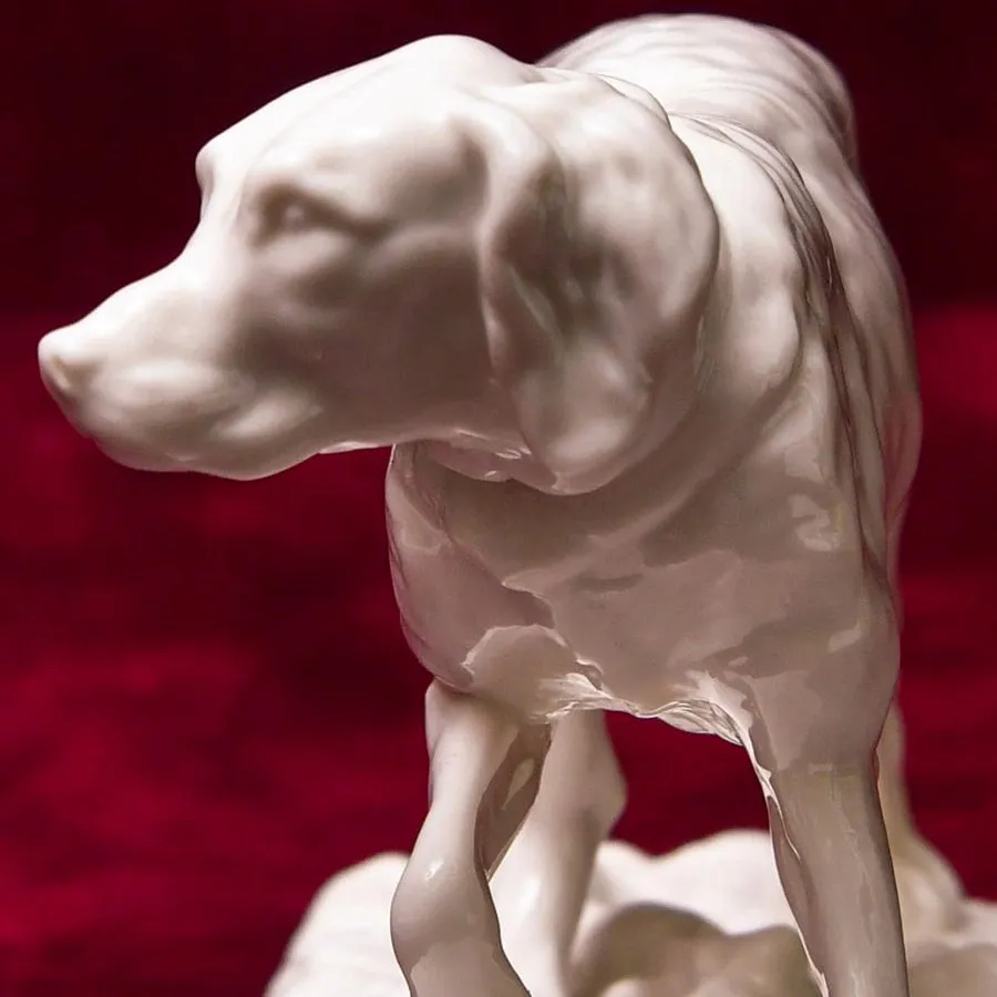 Антикварная Фарфоровая Статуэтка «Охотничья Собака - Сеттер», Nymphenburg, Германия первая половина ХХ века.