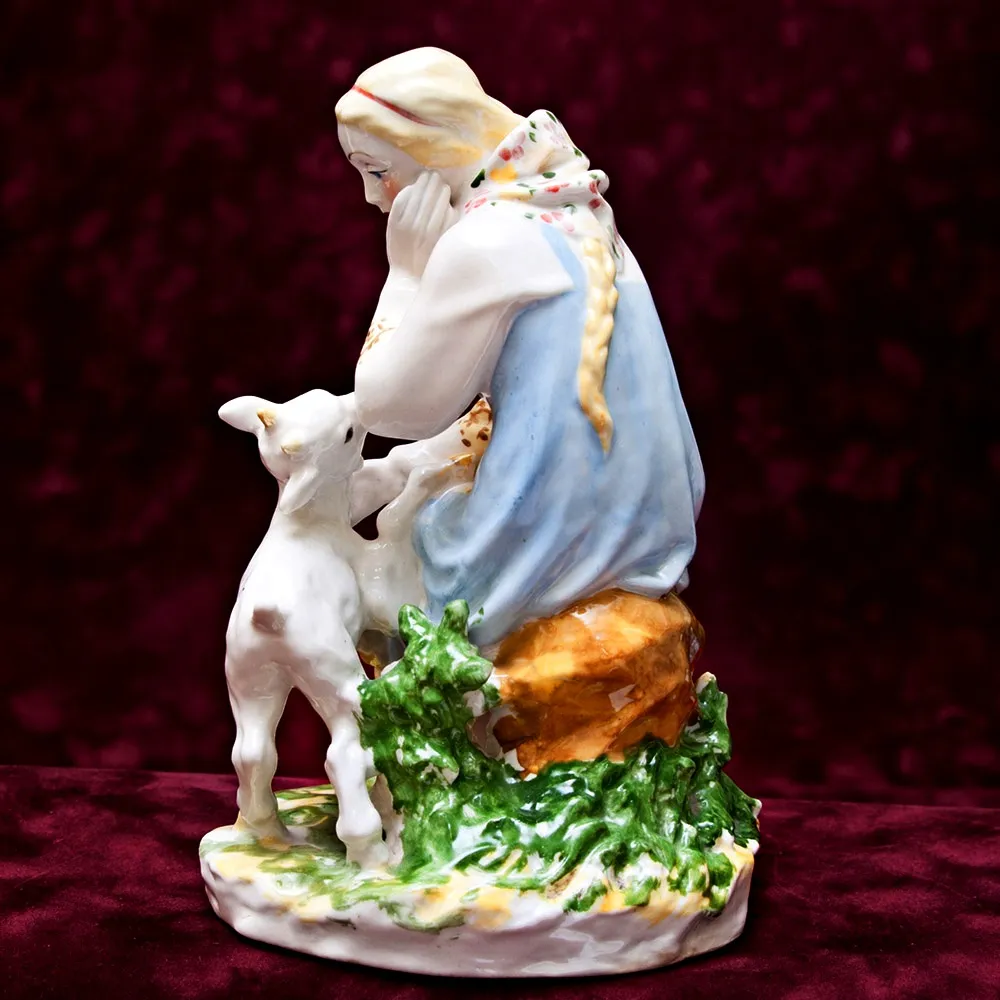 Редкость! Фарфоровая Статуэтка «Аленушка и братец Иванушка» ЛЗФИ. СССР 60-е годы ХХ века..