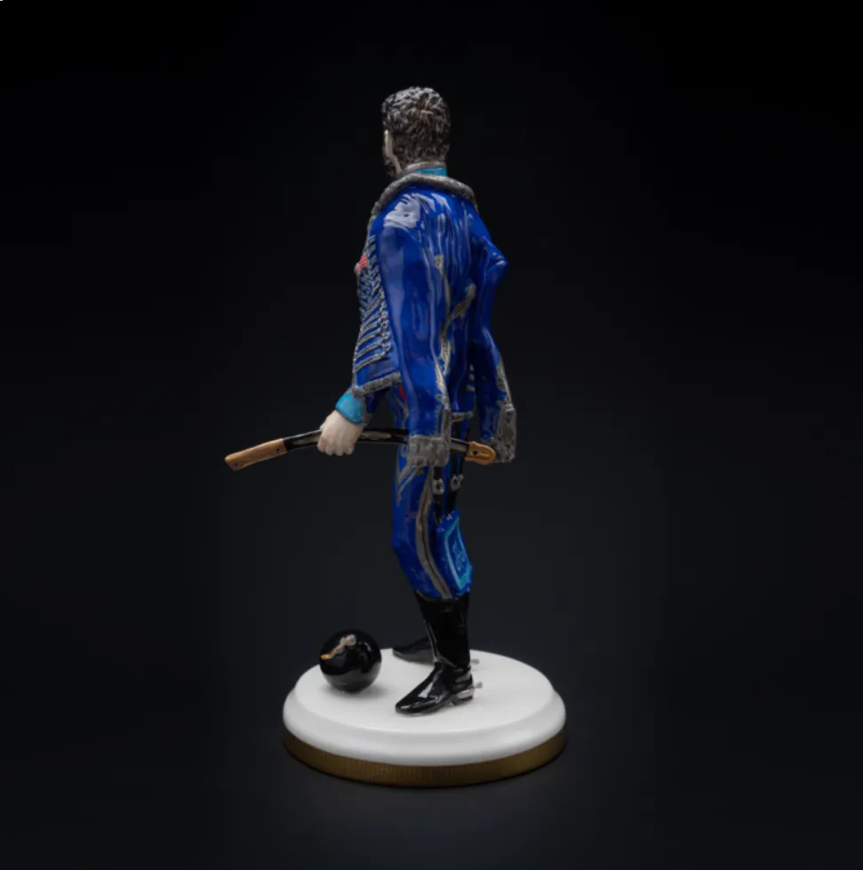 Коллекционная Авторская Статуэтка «Генералы Отечественной Войны 1812 года - Кульнев Я.П.», фарфор, Россия. 