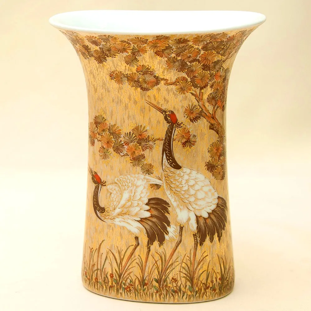 Коллекционная Авторская  Ваза из серии «Журавли» KAISER Германия Н -20 см.