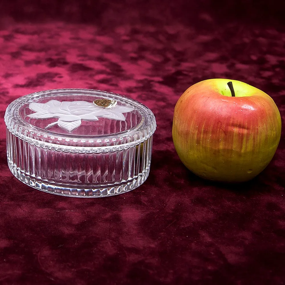 Шкатулка или Мелочевница «Хрустальная Роза». Vannes Le Chatel Франция -60гг.