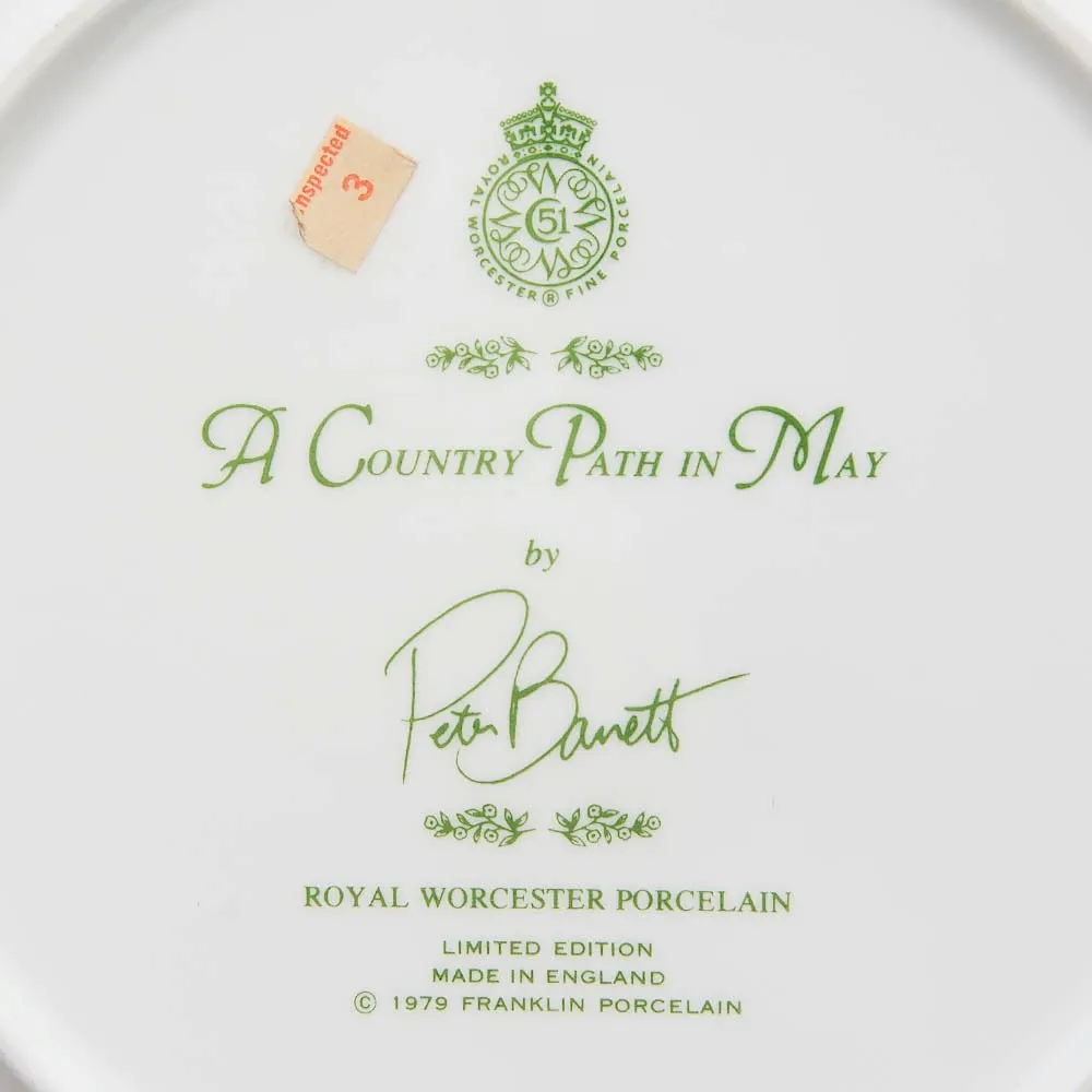 Коллекционная Тарелка «Май» Фарфор, ROYAL WORCHESTER, Англия -1979 год.