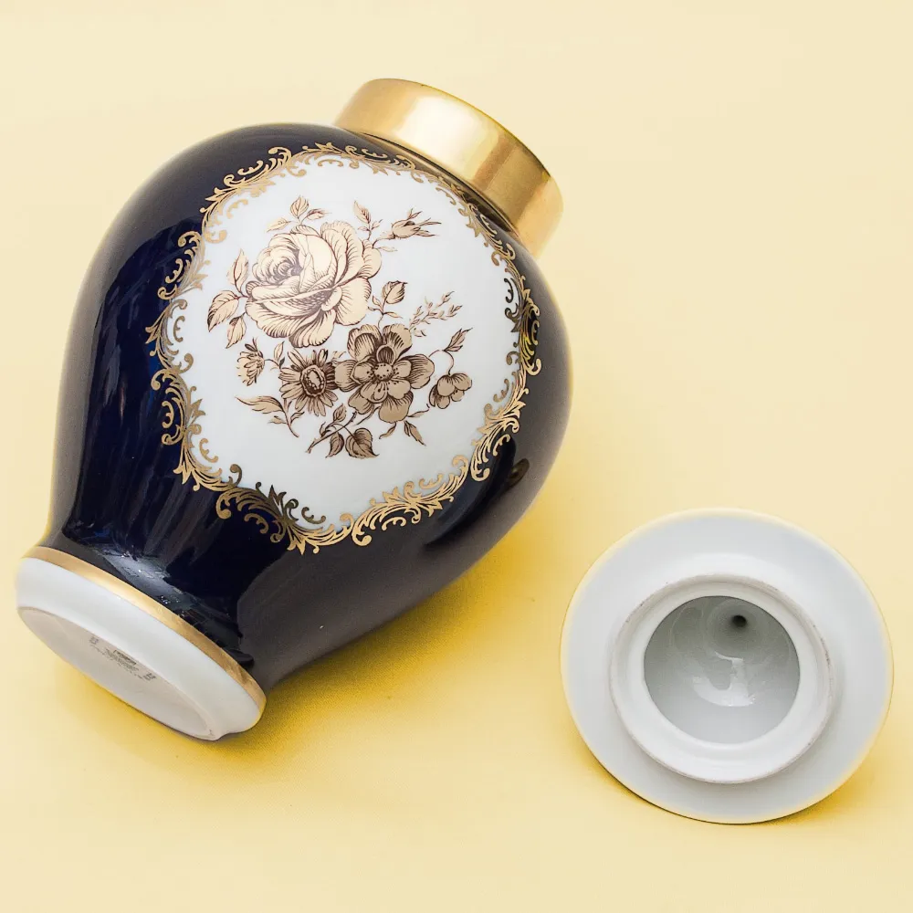 Малый Вазон с крышкой из коллекции «Gold Night» SHUMAN-ARZBERG Германия Н-25см.