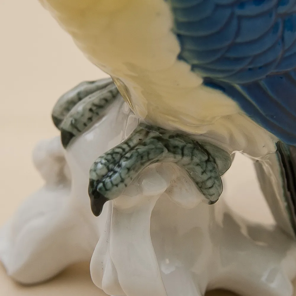 Фарфоровая статуэтка Птица - «Попугай - Какаду» Н -28 см., Карл Энс / Karl Ens,  Германия, 50-е гг.