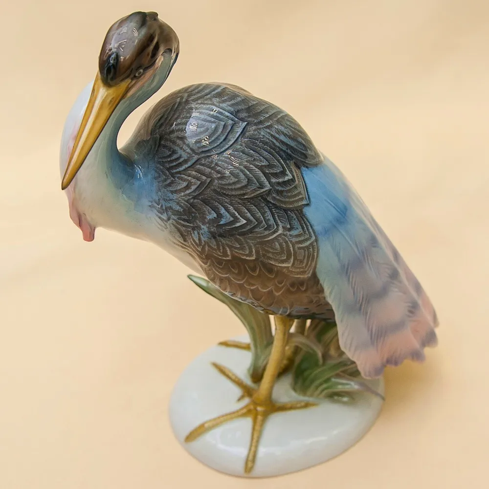 Редкость!!! Птица - Фарфоровая Статуэтка «Малая ЦАПЛЯ» ROSENTHAL Германия -1964 год.