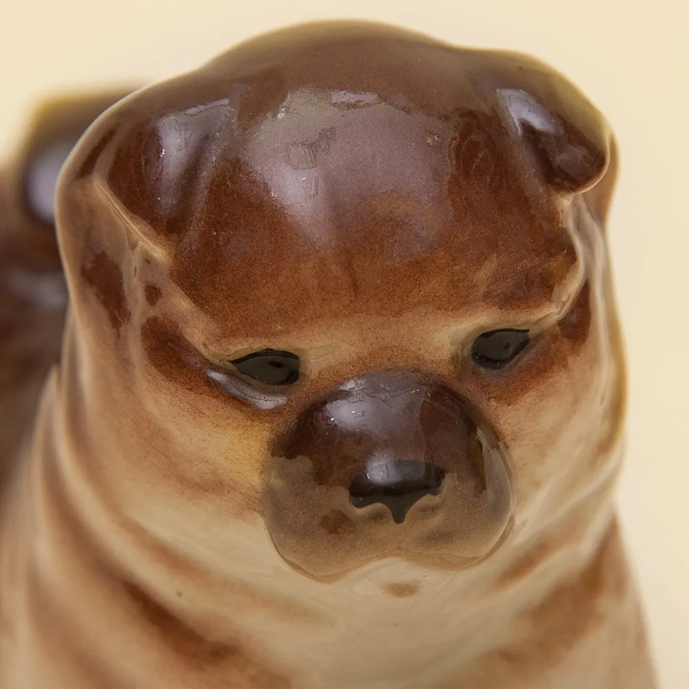 Фарфоровая статуэтка Собака «Чау-Чау», ЛФЗ СССР - 1964 год.