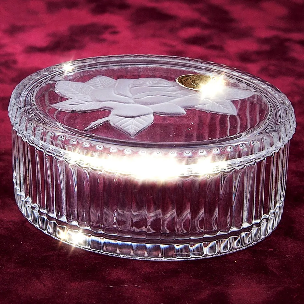 Шкатулка или Мелочевница «Хрустальная Роза». Vannes Le Chatel Франция -60гг.