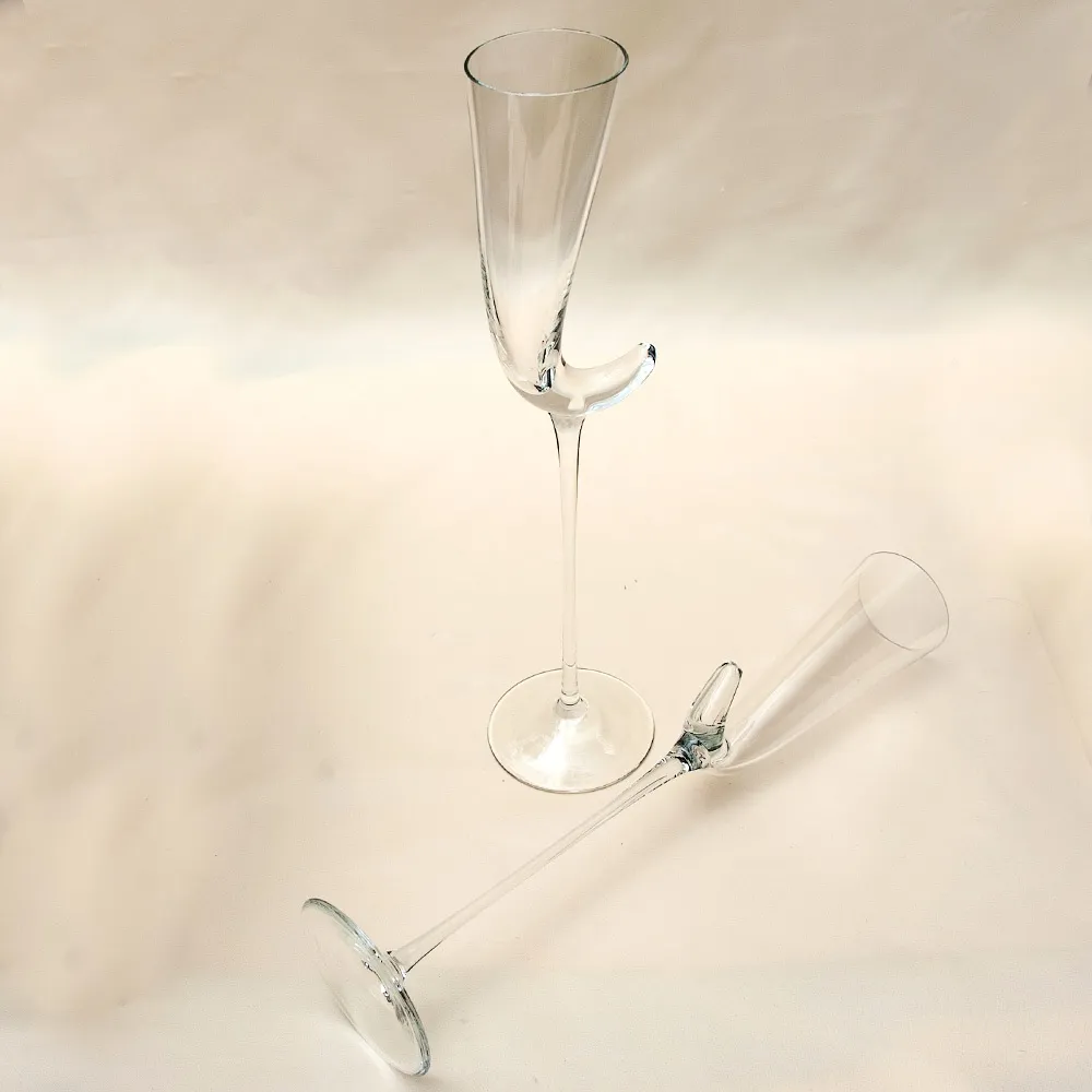 Пара Коллекционных Авторских Стеклянных Фужеров «PRICCOLO», Rosenthal Германия.