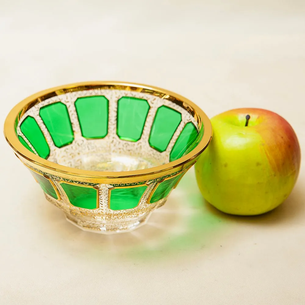 Орешница - Вазочка - Конфетница из серии «Зелёный Изумруд», ERNST WITTIG, Германия.