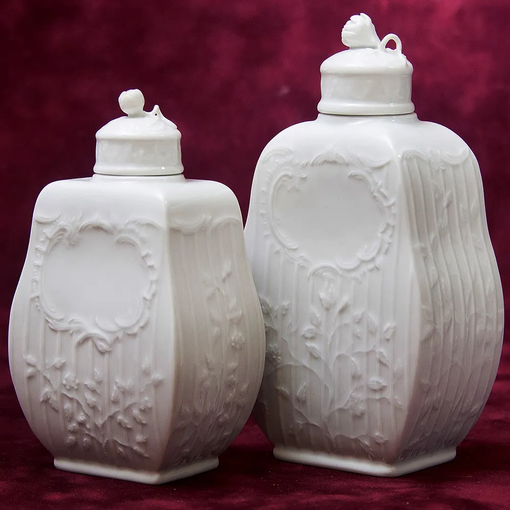 Две Коллекционные Фарфоровые Чайницы,  KPM Berlin, Германия, середина ХХ века.