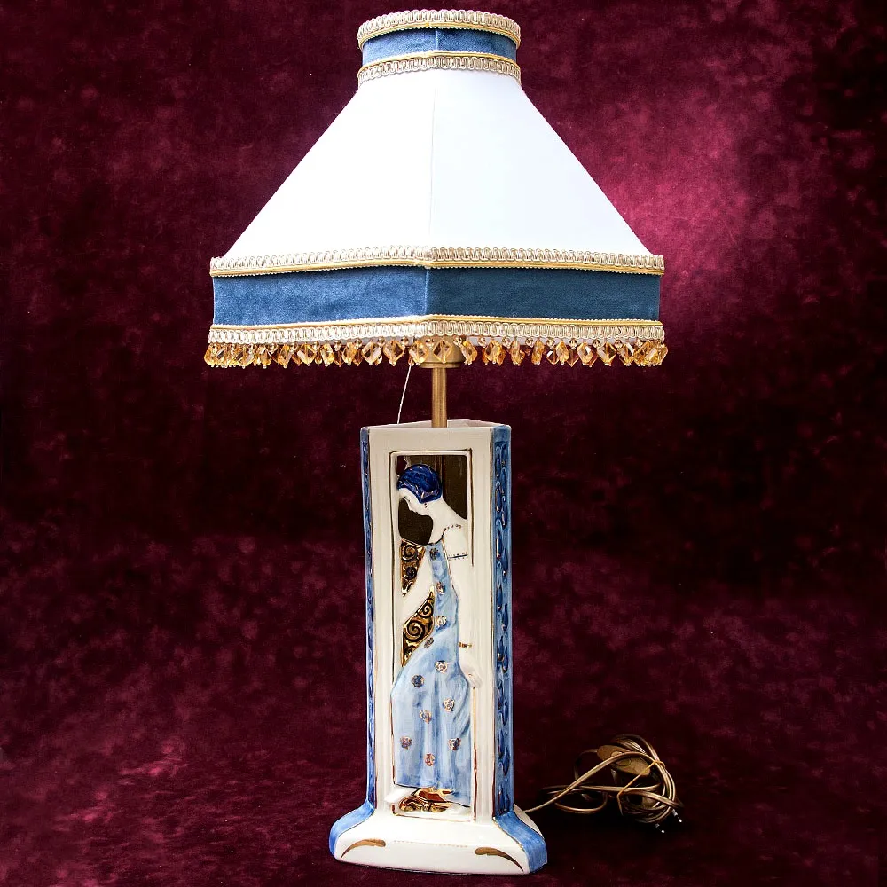 Настольная Электрическая Лампа - Светильник «Три Грации» АРТ-Деко Бельгия - 60гг.