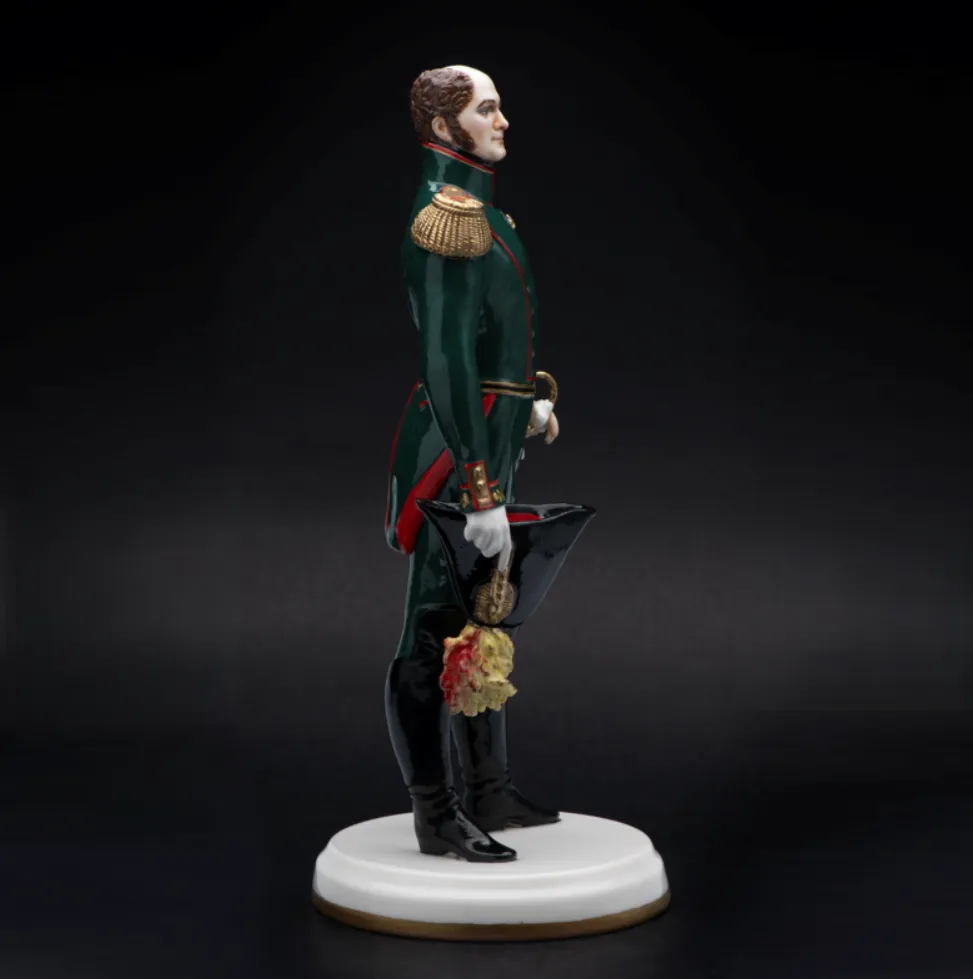 Коллекционная Авторская Статуэтка «Генералы Отечественной Войны 1812 года - Александр I», фарфор, Россия. 