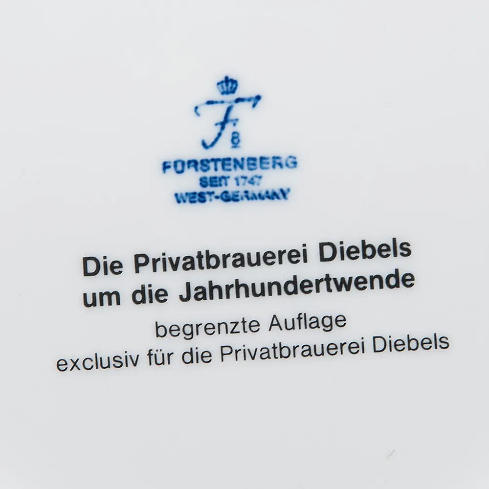 Коллекционная Фарфоровая тарелка «Пивоварня Дибельс», Furstenberg Германия - 1988 год.