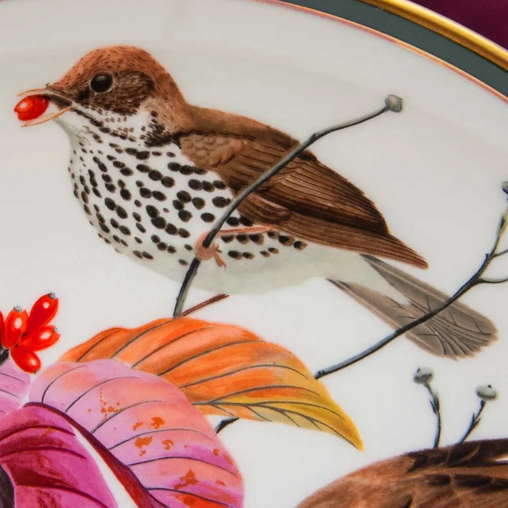 Коллекционная Тарелка - Блюдо «Лесные Дрозды» Фарфор, WEDGWOOD Англия 1977 год.