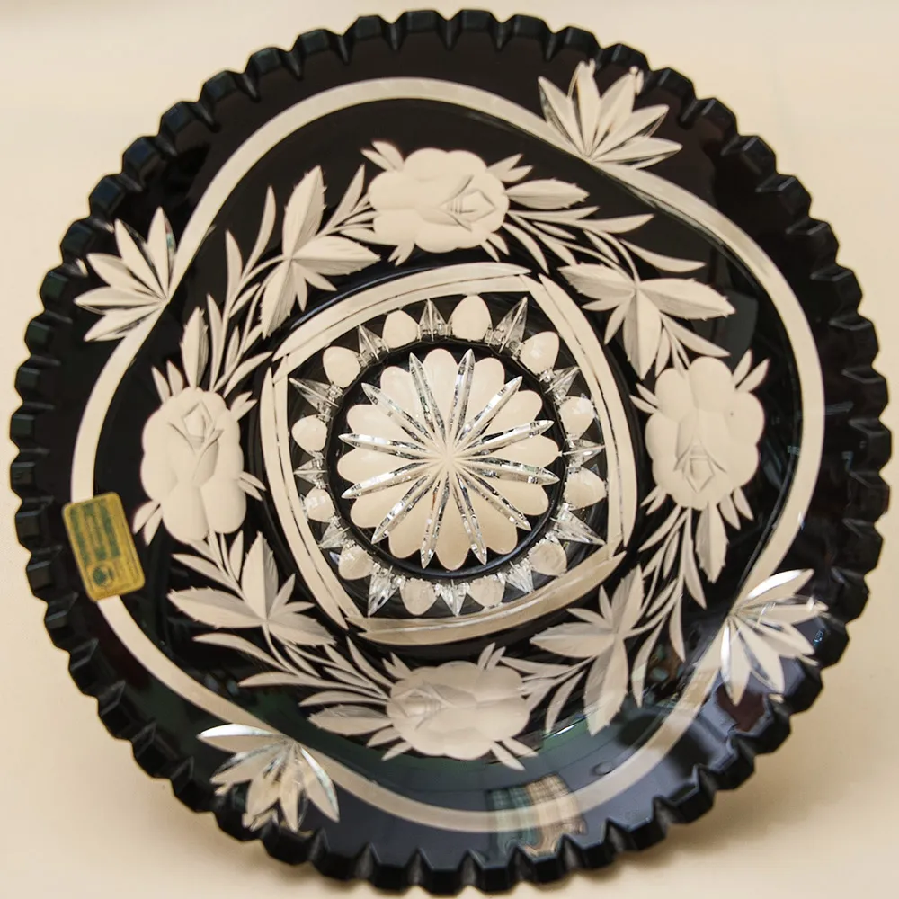 Винтажная Конфетница - Блюдо - Фруктовница, Цветной Хрусталь, SCHONBORNER, Германия 60-е гг.