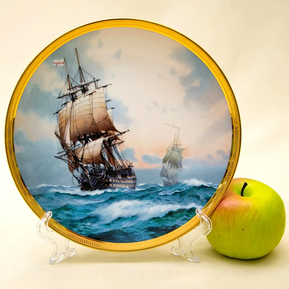 Коллекционная Тарелка «Парусные Корабли -VICTORY» Фарфор США, The FRANKLIN MINT -1987 год.
