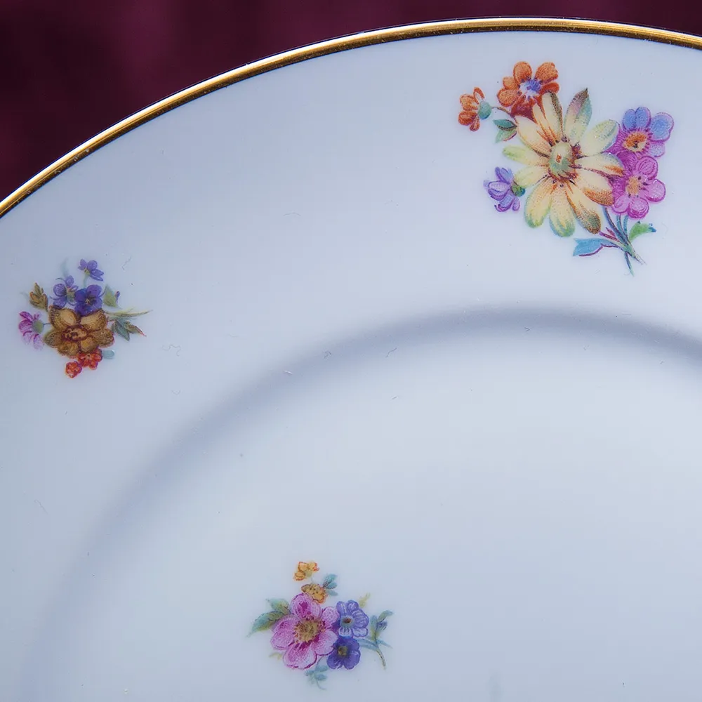 Коллекционная Чайная фарфоровая тройка - «ЛЕТО» Furstenberg, Германия 50 -егоды ХХ века.